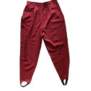 Vintage COUNTERPARTS 80’s High Waisted Red/Black Plaid Stirrup Pants sz US Wm 18